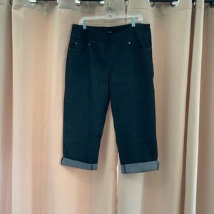 Dark wash crop hem jeans Chadwicks 16 comfort band